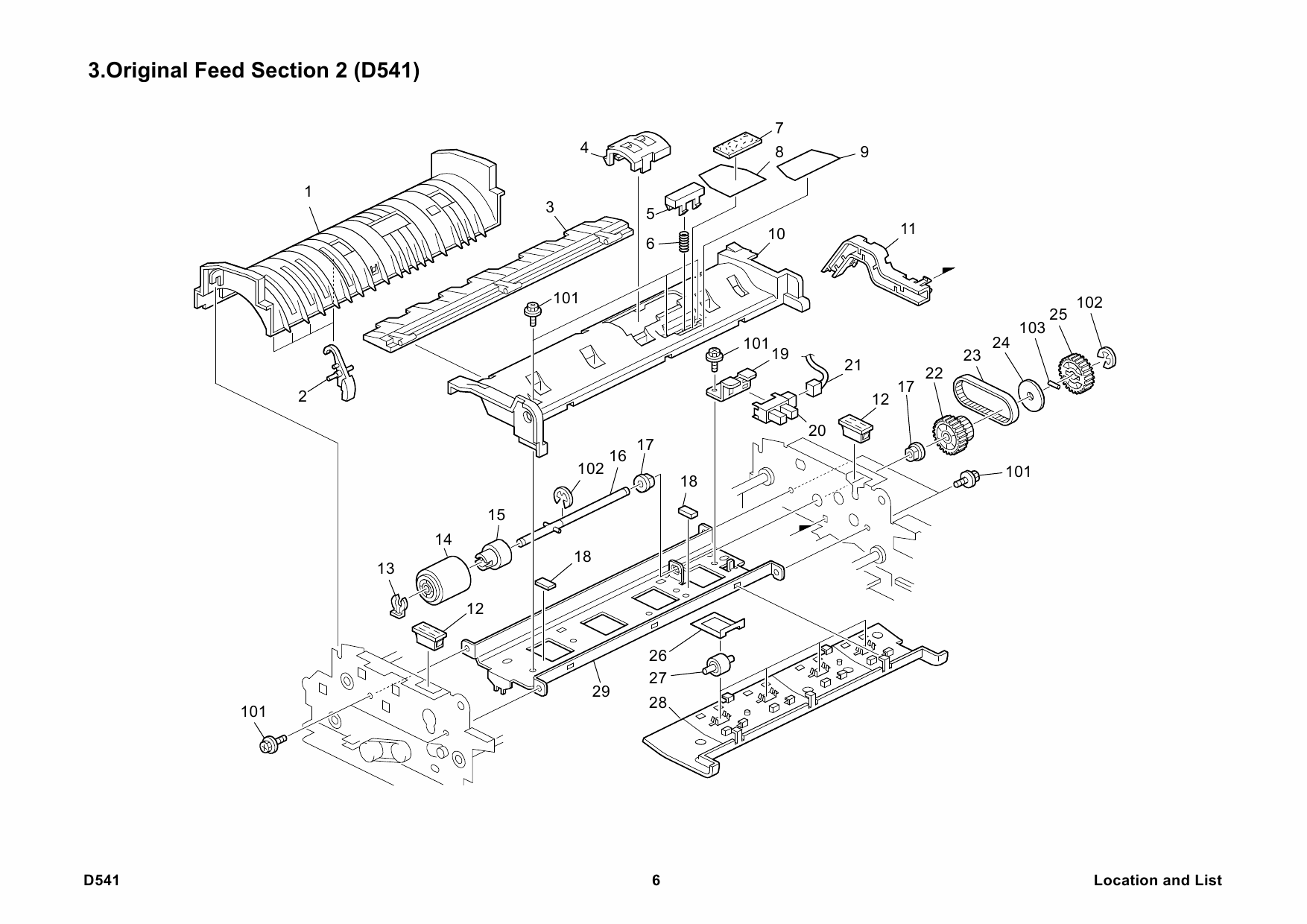 RICOH Options D541 ARDF-DF3050 Parts Catalog PDF download-2